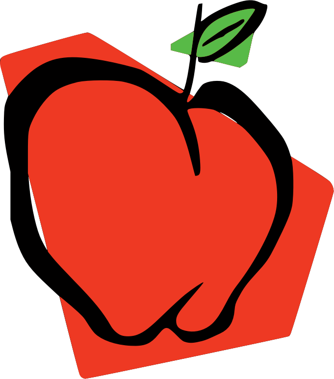 Stylized Red Apple Illustration