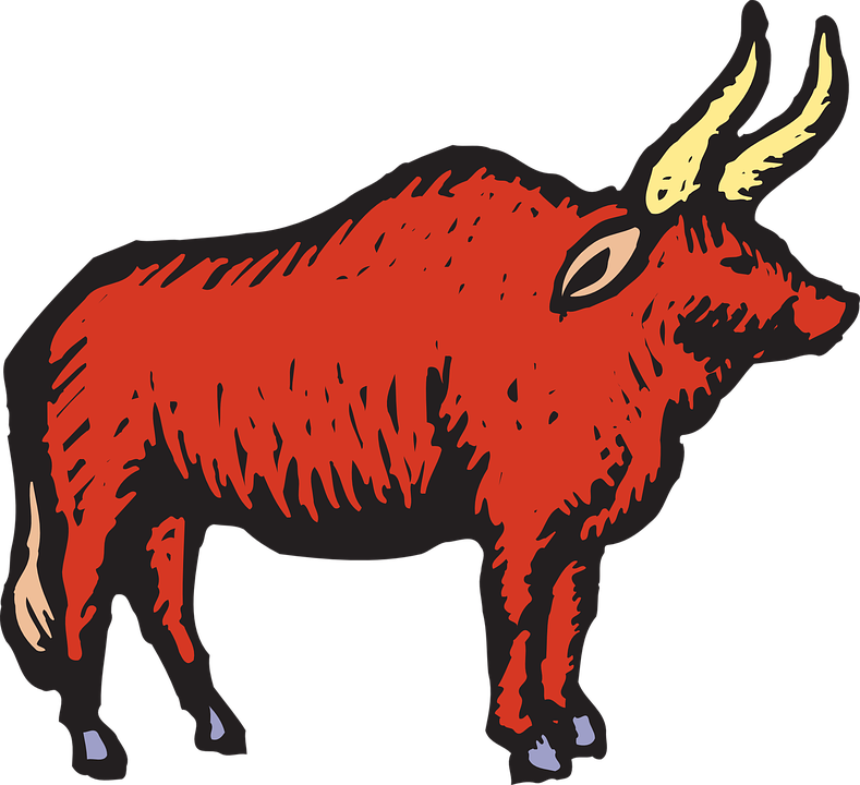 Stylized Red Bull Art Svg Clip Arts - Red Animal With Horns, HD Png Download PNG with transparent background
