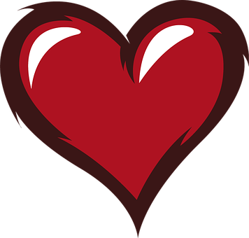 Stylized Red Heart Graphic