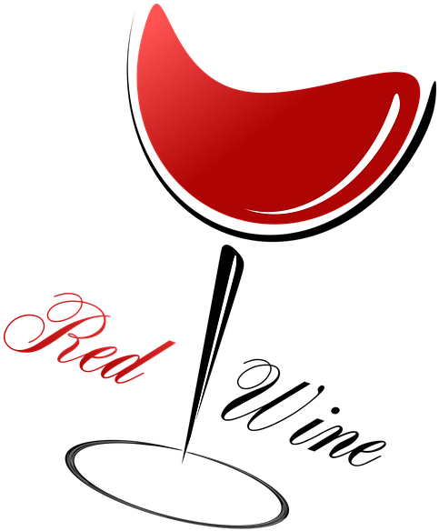 Stylized Red Wine Glass Illustration