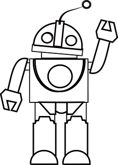 Stylized Robot Vector Illustration