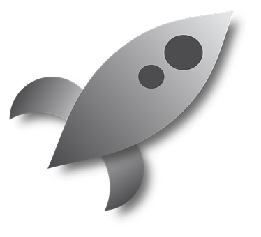 Stylized Rocket Icon PNG with transparent background
