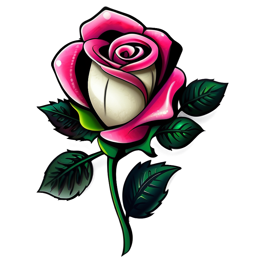 Stylized Rose Tattoo Image Png 05252024