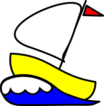 Stylized Sailboat Graphic 332x340 PNG image with a transparent background, free high-resolution download