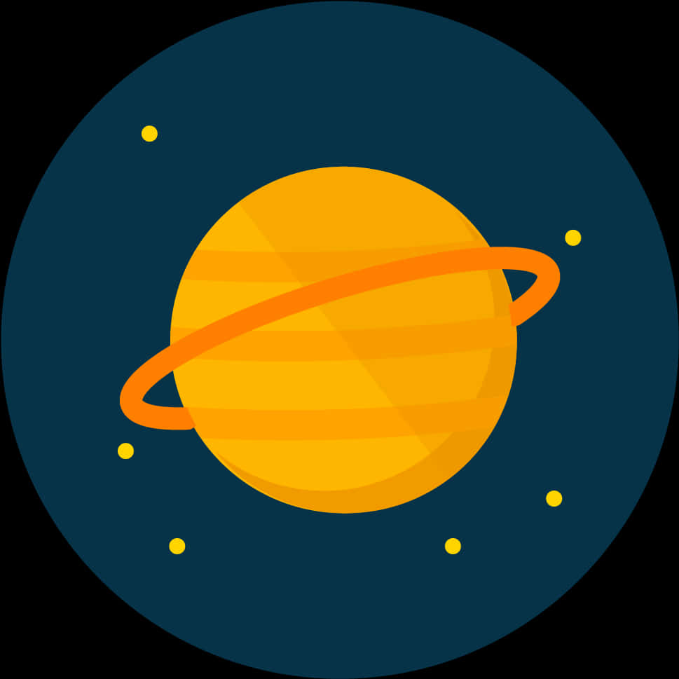 Stylized Saturn Illustration