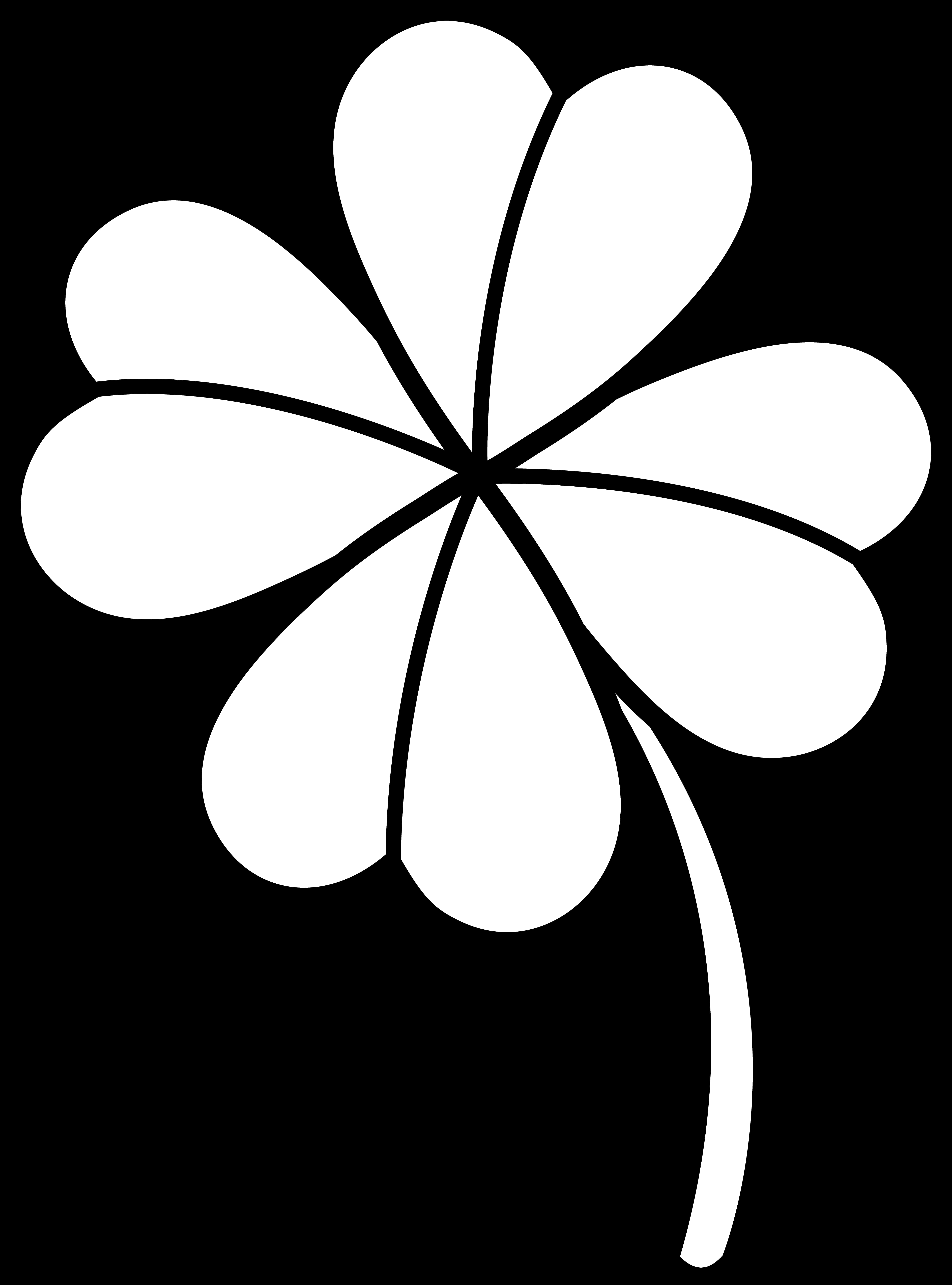 4 Leaf Clover Hd Photo Clipart - Four Leaf Clover Line Art, HD Png Download PNG with transparent background