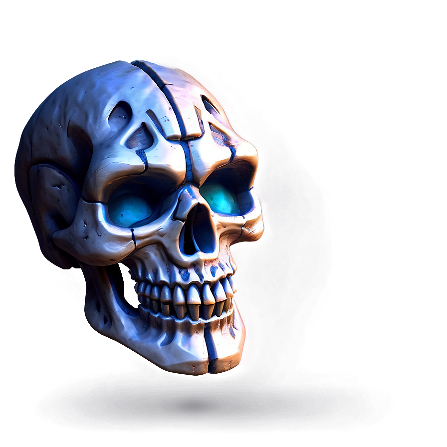 Stylized Skull Face Art Png 06272024