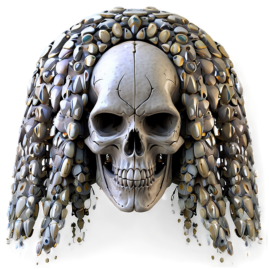 Stylized Skull Face Art Png Ijm96