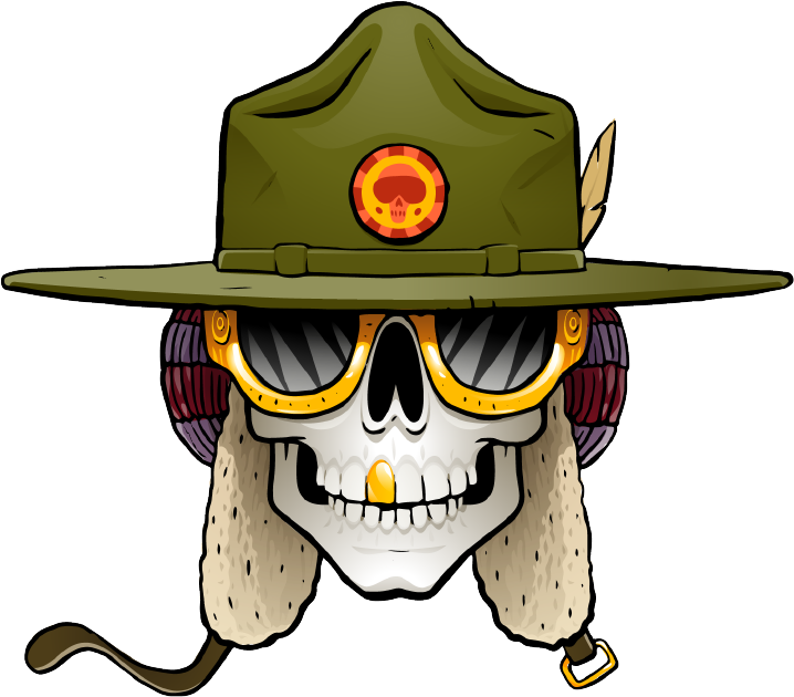 Stylized Skullin Military Hat