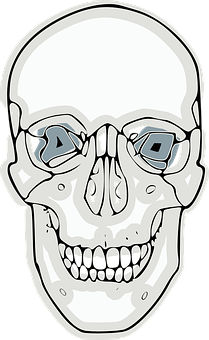 Stylized Skullwith Sunglasses PNG with transparent background