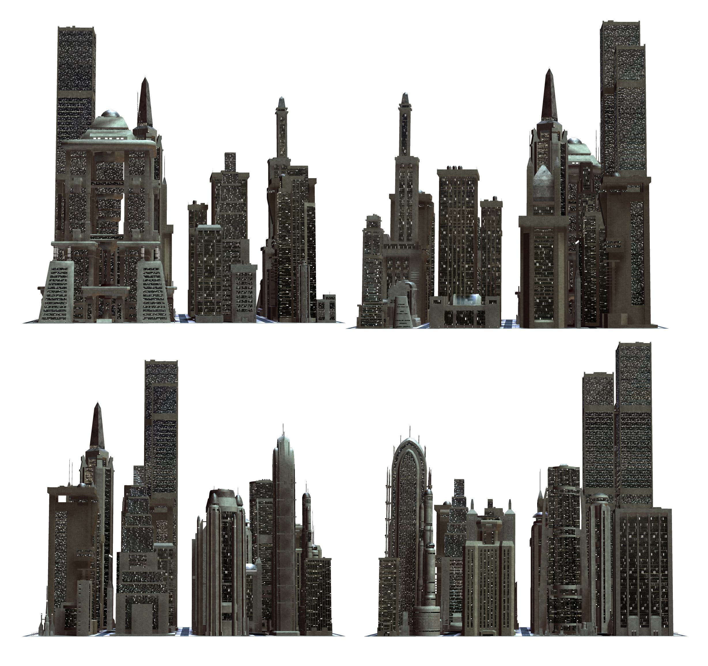 Stylized Skyline Silhouettes