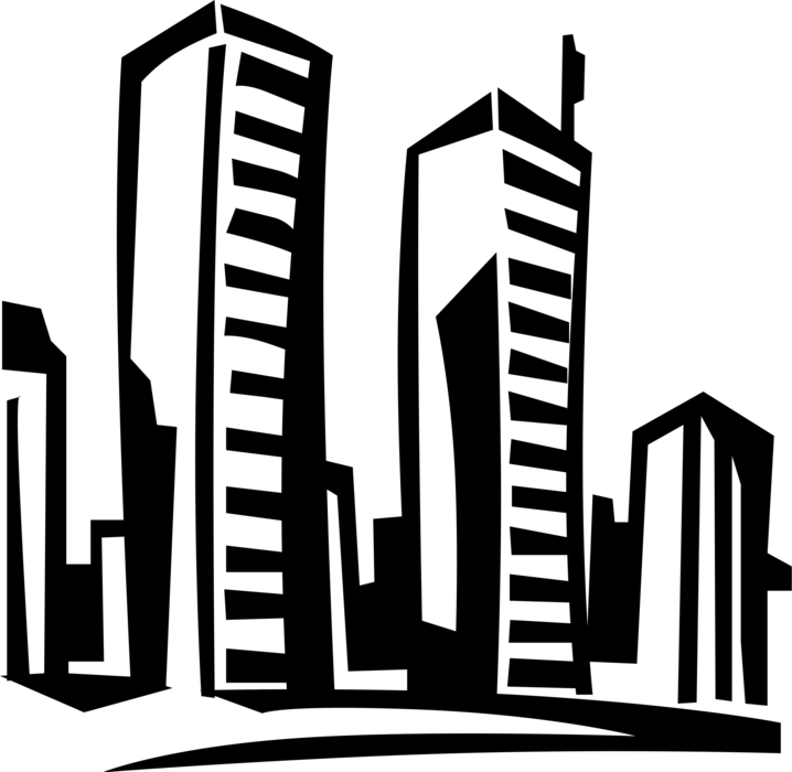 Stylized_ Skyscrapers_ Vector_ Art