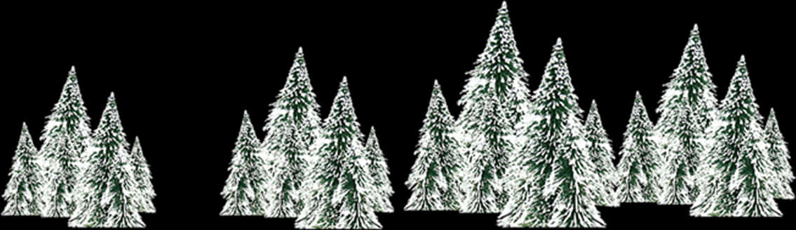 Stylized Snowy Pine Forest Pattern