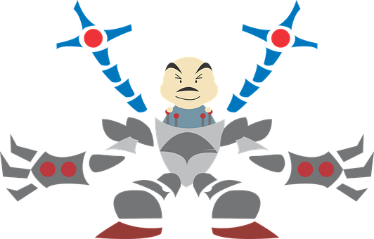 Stylized Spiderman Villain Vector PNG with transparent background