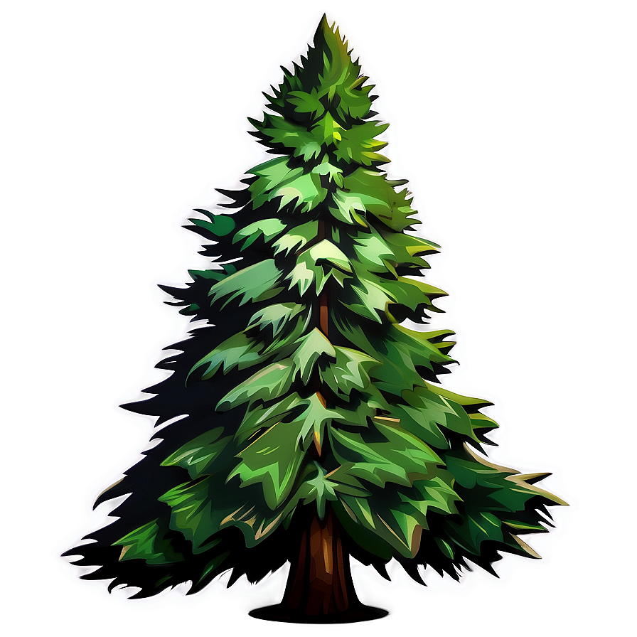 Stylized Spruce Tree Emblem Png Shi