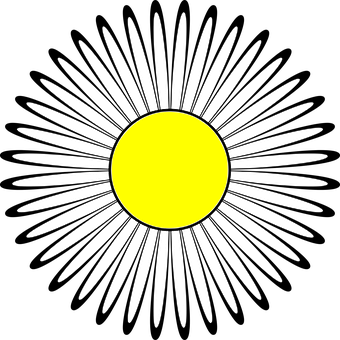 Stylized Sun Graphic PNG with transparent background