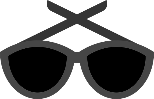 Stylized Sunglasses Icon PNG with transparent background
