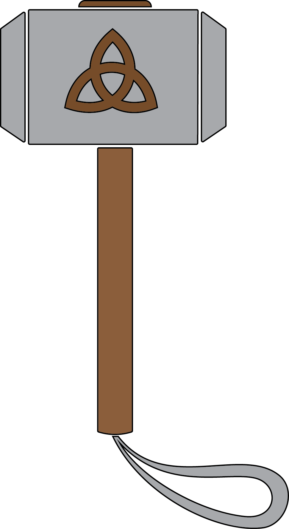 Stylized Thor Hammer Illustration