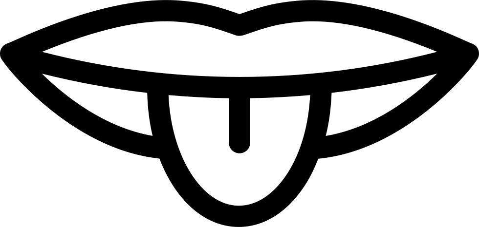 Mouth Outline Showing Off Tongue - Tongue Icon Png, Transparent Png PNG with transparent background