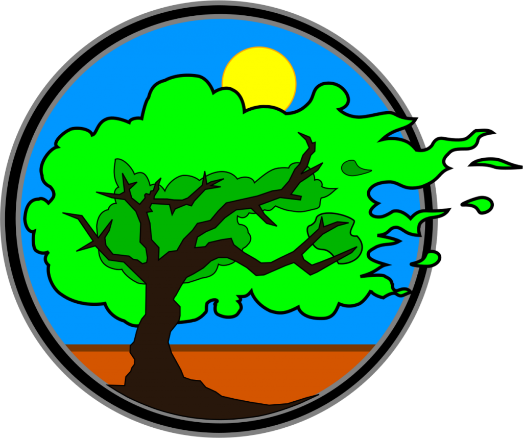 Stylized Tree Against Sunrise