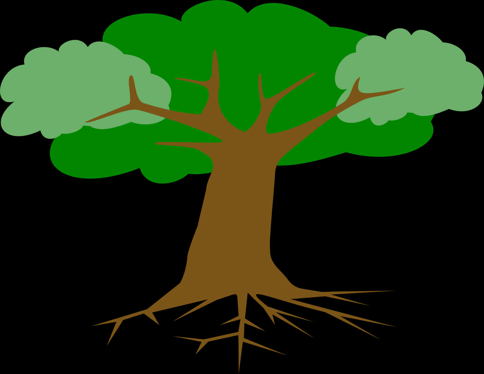 Clip Art Openclipart Vector Graphics Tree Root - Tree Clipart With Roots, HD Png Download PNG image with a transparent background, free high-resolution download