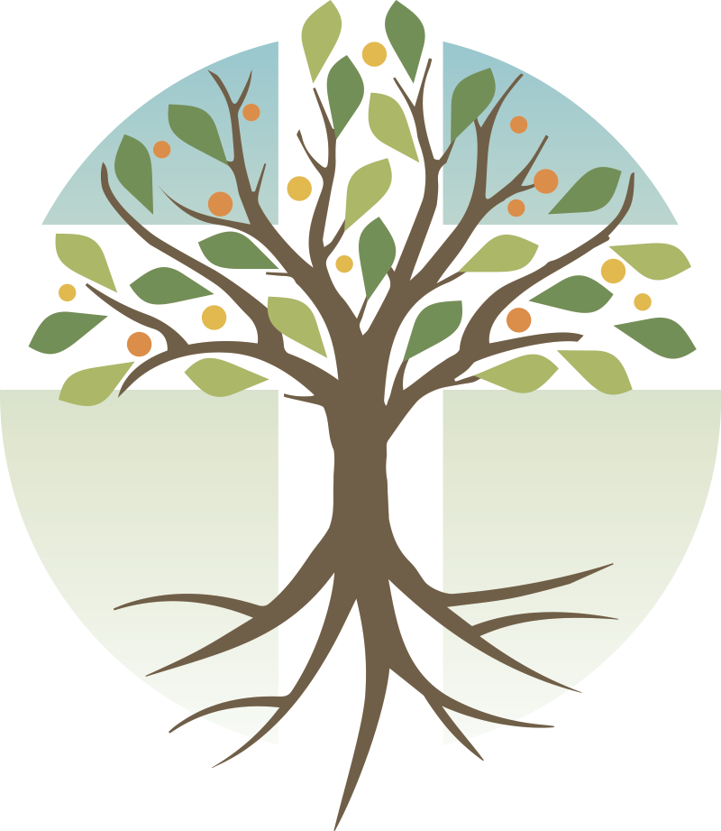 Stylized Tree Graphic PNG with transparent background