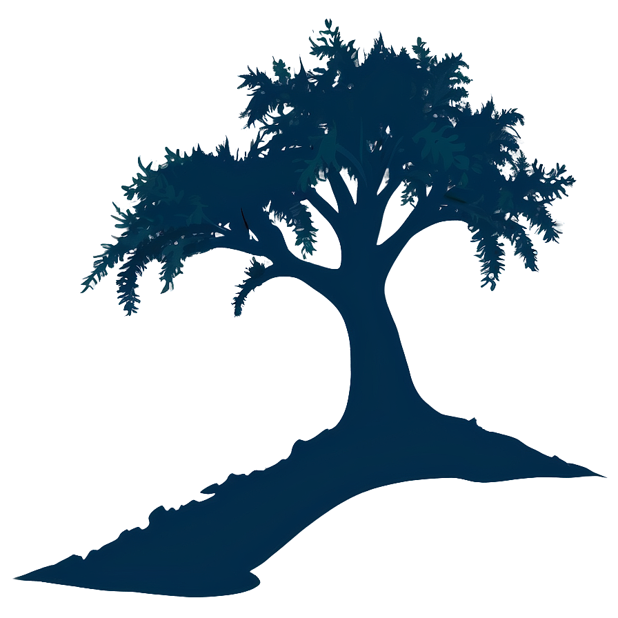 Stylized Tree Silhouette Png Ncq