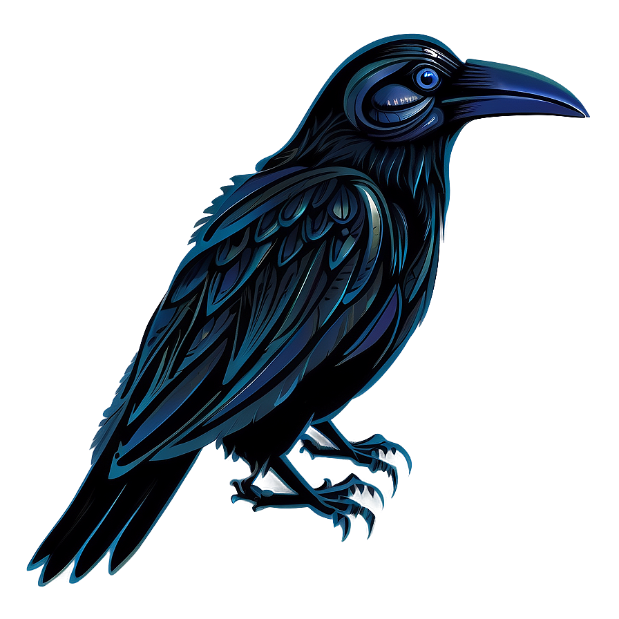 Stylized Tribal Raven Png Pke9