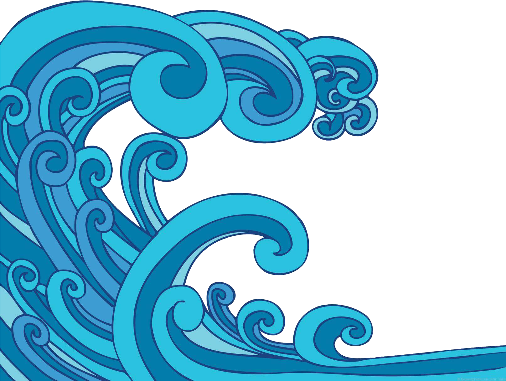 Stylized Tsunami Wave Art