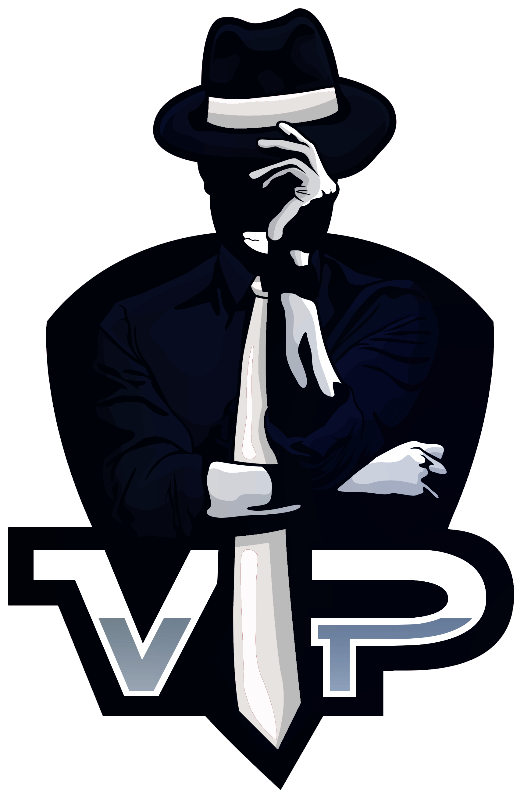 Stylized V I P Logowith Figure