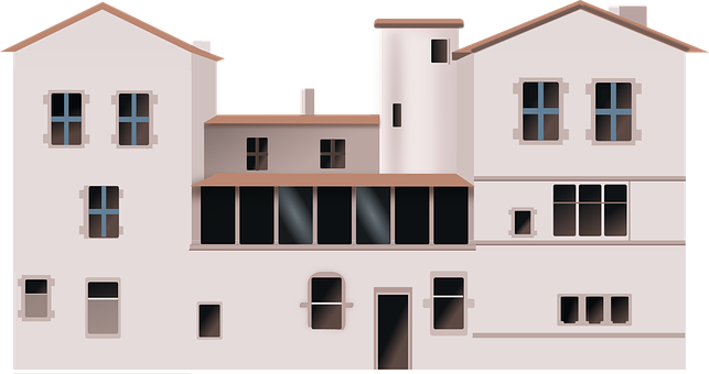 Stylized Vector House PNG with transparent background