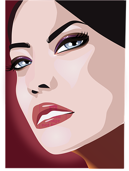 Stylized Vector Portrait Woman