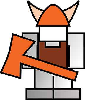 Stylized Viking Logo PNG with transparent background