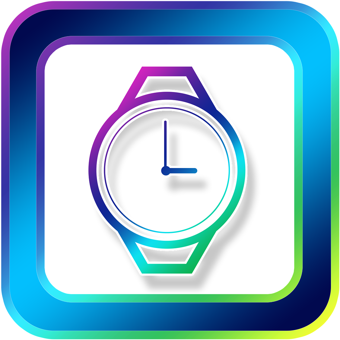 Stylized Watch Icon PNG image with a transparent background, free high-resolution download