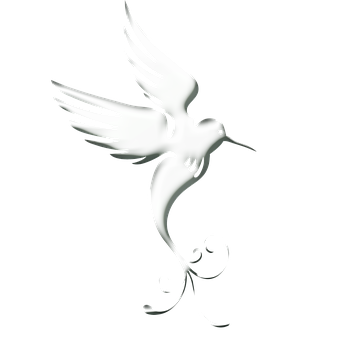 Stylized White Bird Artwork