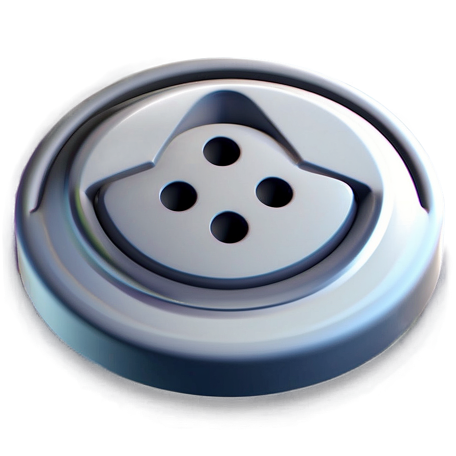 Stylized White Button Png Pqv28