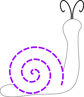 Stylized White Snail Graphic PNG image with a transparent background, free high-resolution download