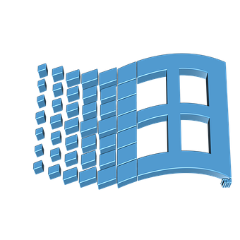 Stylized Windows Logo Graphic PNG with transparent background