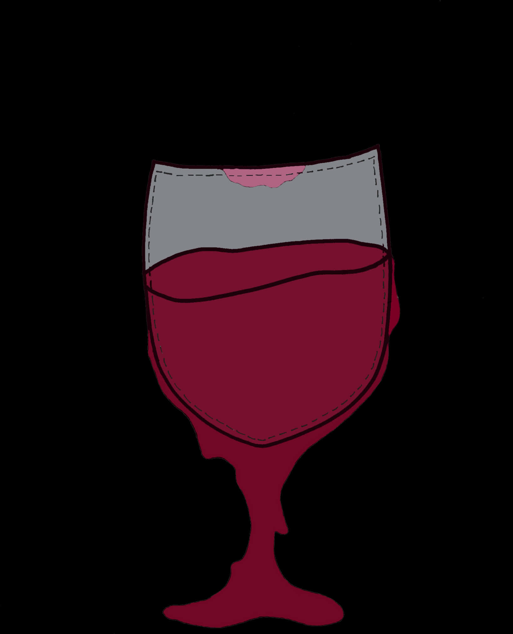 Stylized Wine Glass Art