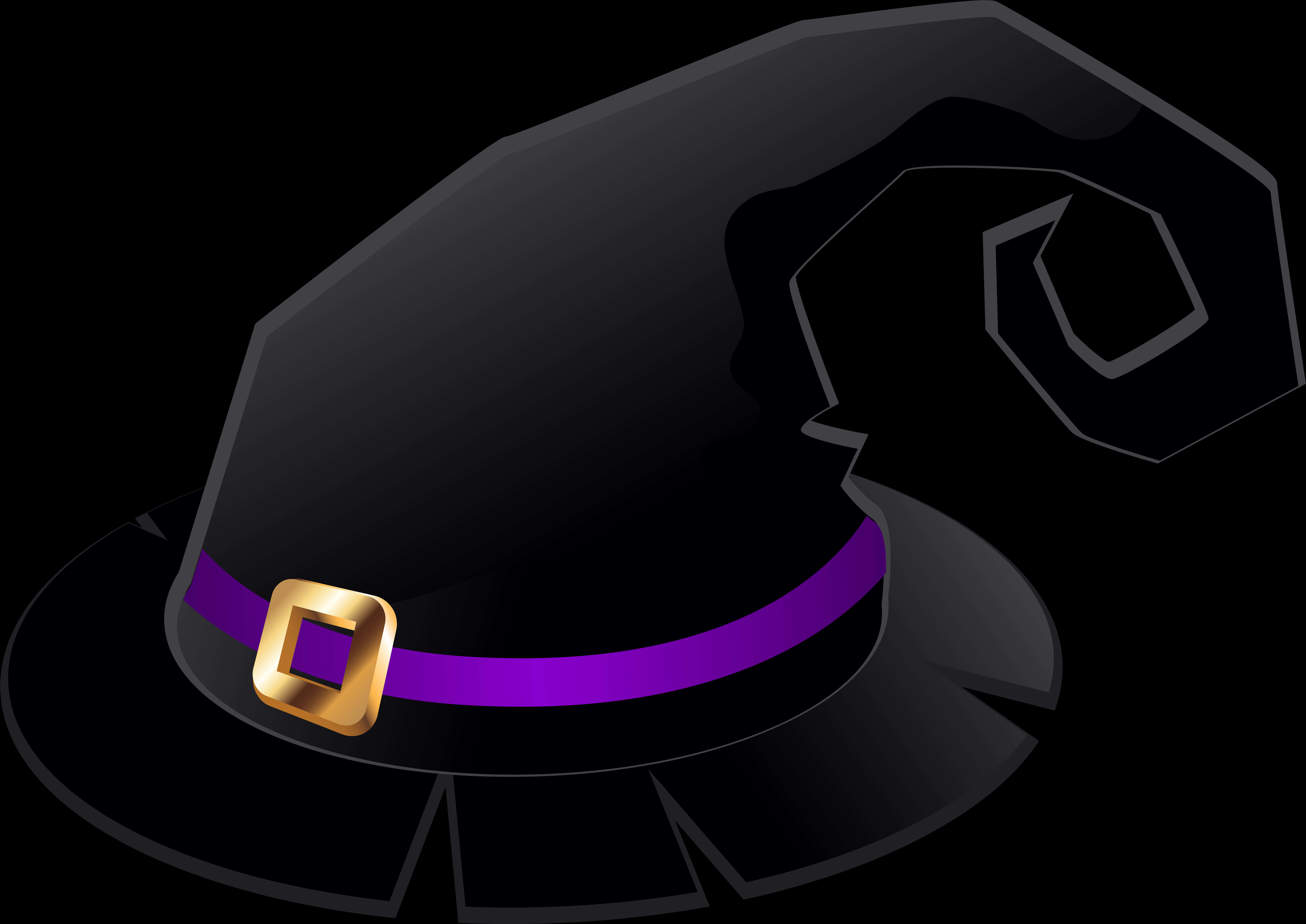 Stylized Witch Hat Illustration PNG image with a transparent background, free high-resolution download