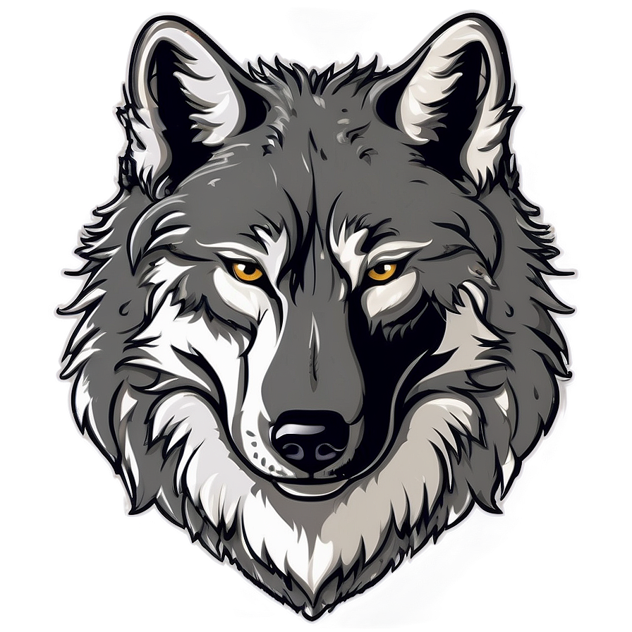 Stylized Wolf Face Logo Png Bax36