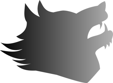 Stylized Wolf Silhouette PNG with transparent background
