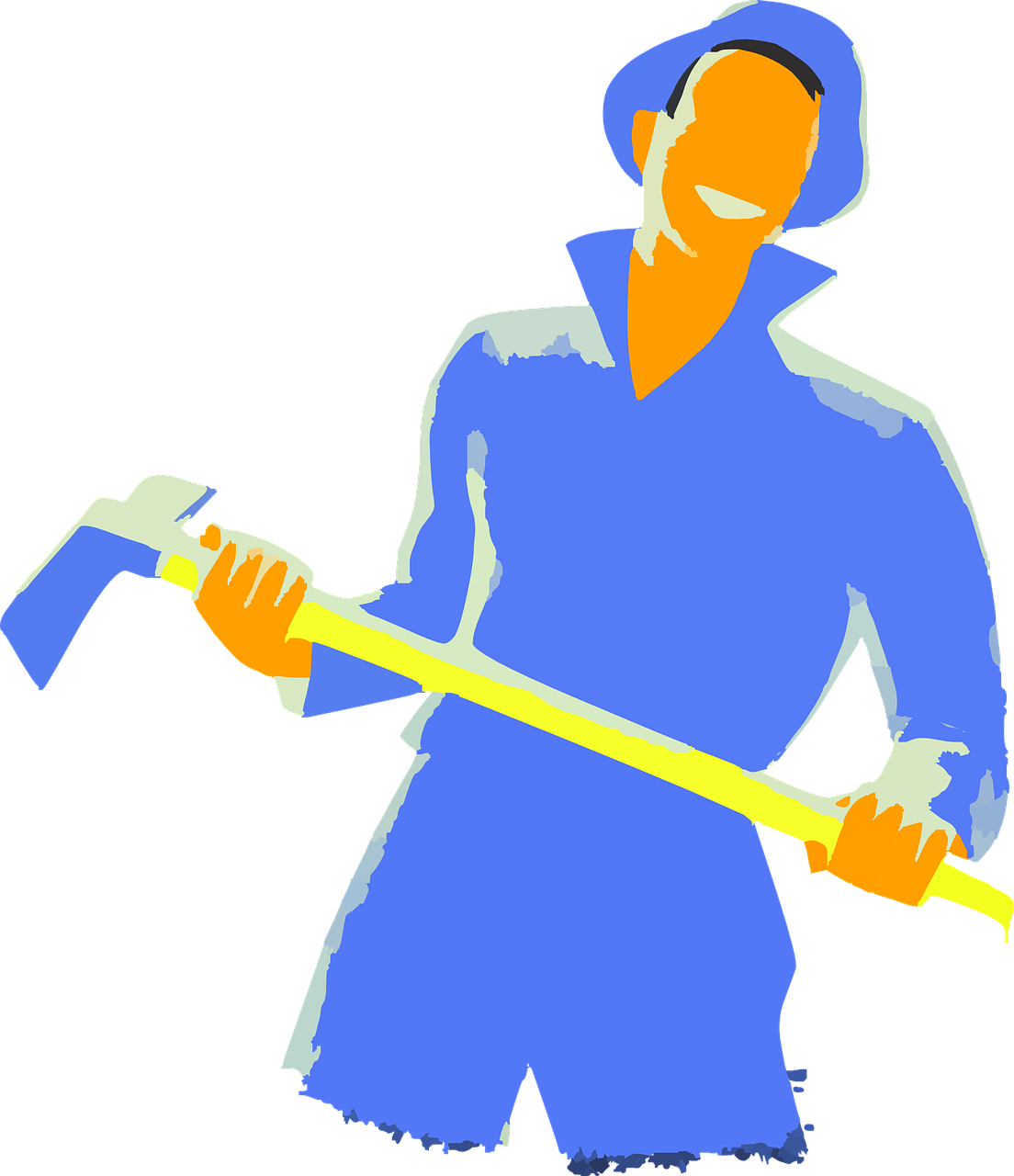 Farmer Holding Axe Svg Clip Arts - Man With Axe Png, Transparent Png PNG with transparent background