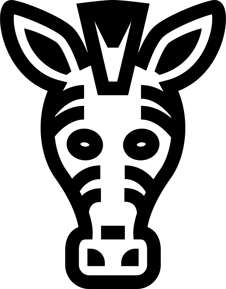 Stylized Zebra Head Graphic