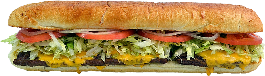 Submarine Cheeseburger Sandwich