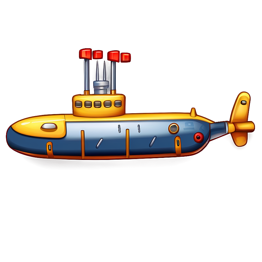 Submarine Illustration PNG 7 PNG with transparent background