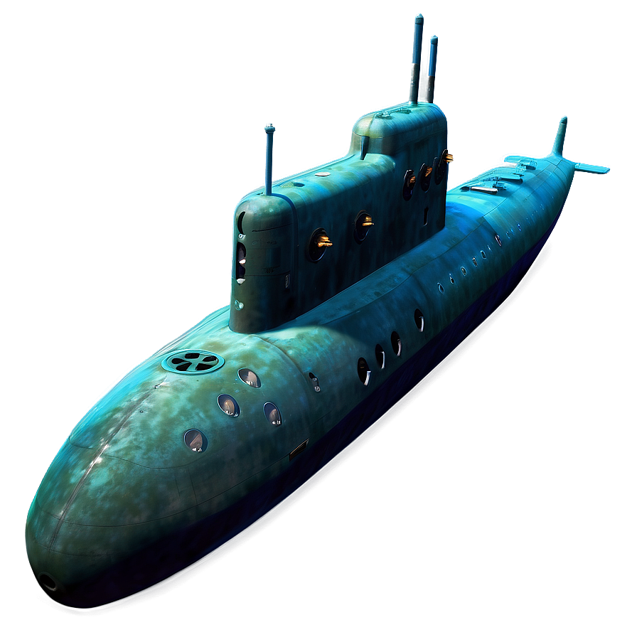 Submarine In The Abyss Png Xok27