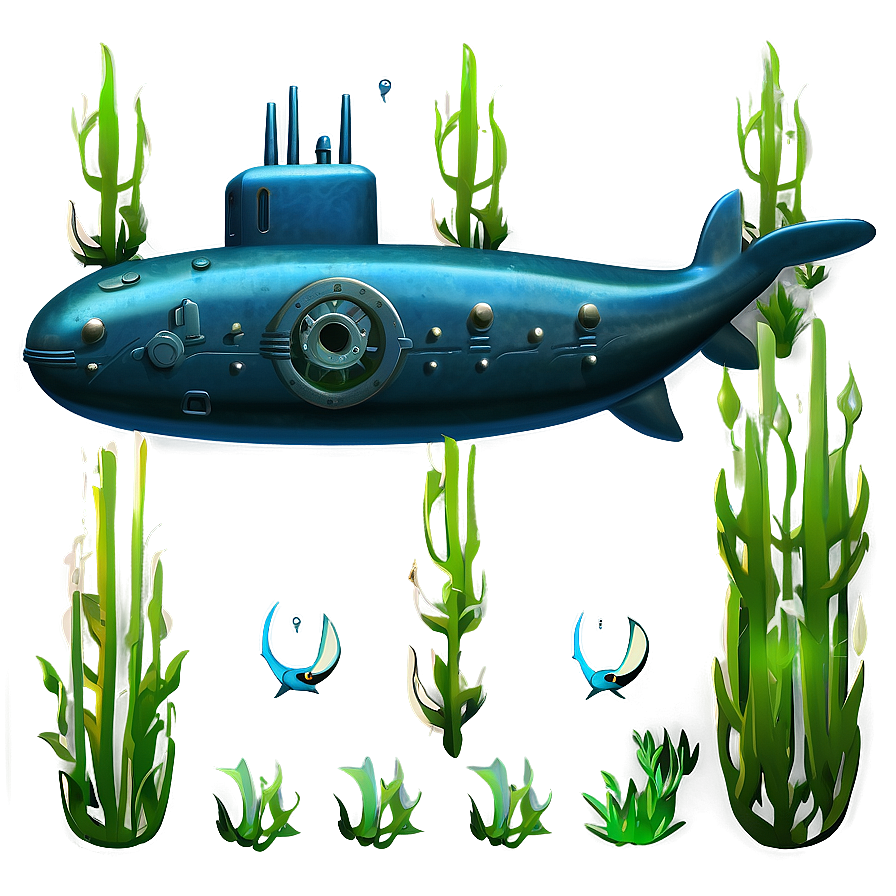 Submarine Underwater Scene PNG 35 PNG with transparent background