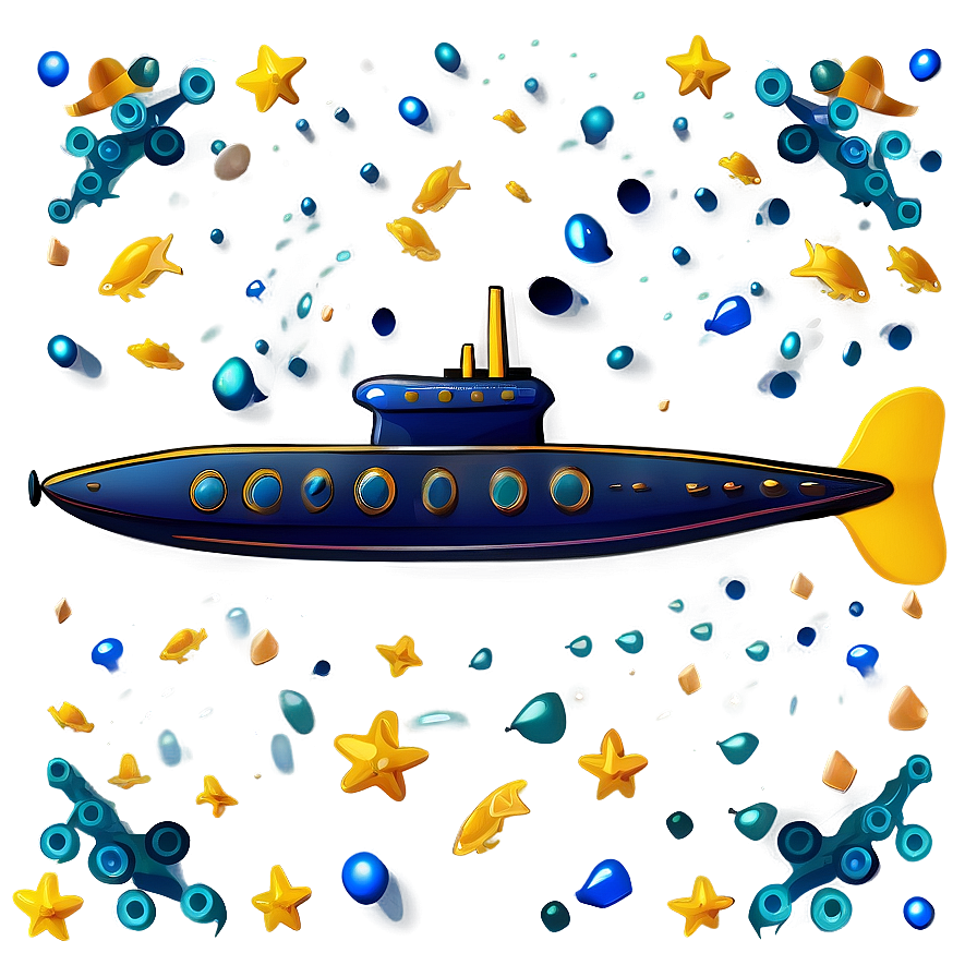 Submarine Underwater Scene PNG xsd12 PNG with transparent background