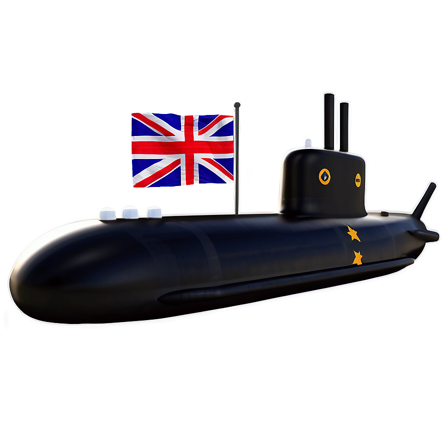 Submarine With Flag Png Tvs51